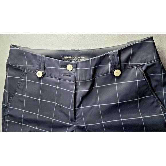 Nike Golf Dri-FIT Women’s Capri Pants Size 2 Black Striped Quick-Dry Sporty - Picture 4 of 16